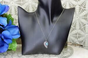 Wheeler Manufacturing Sterling Silver Turquoise Pendant Necklace